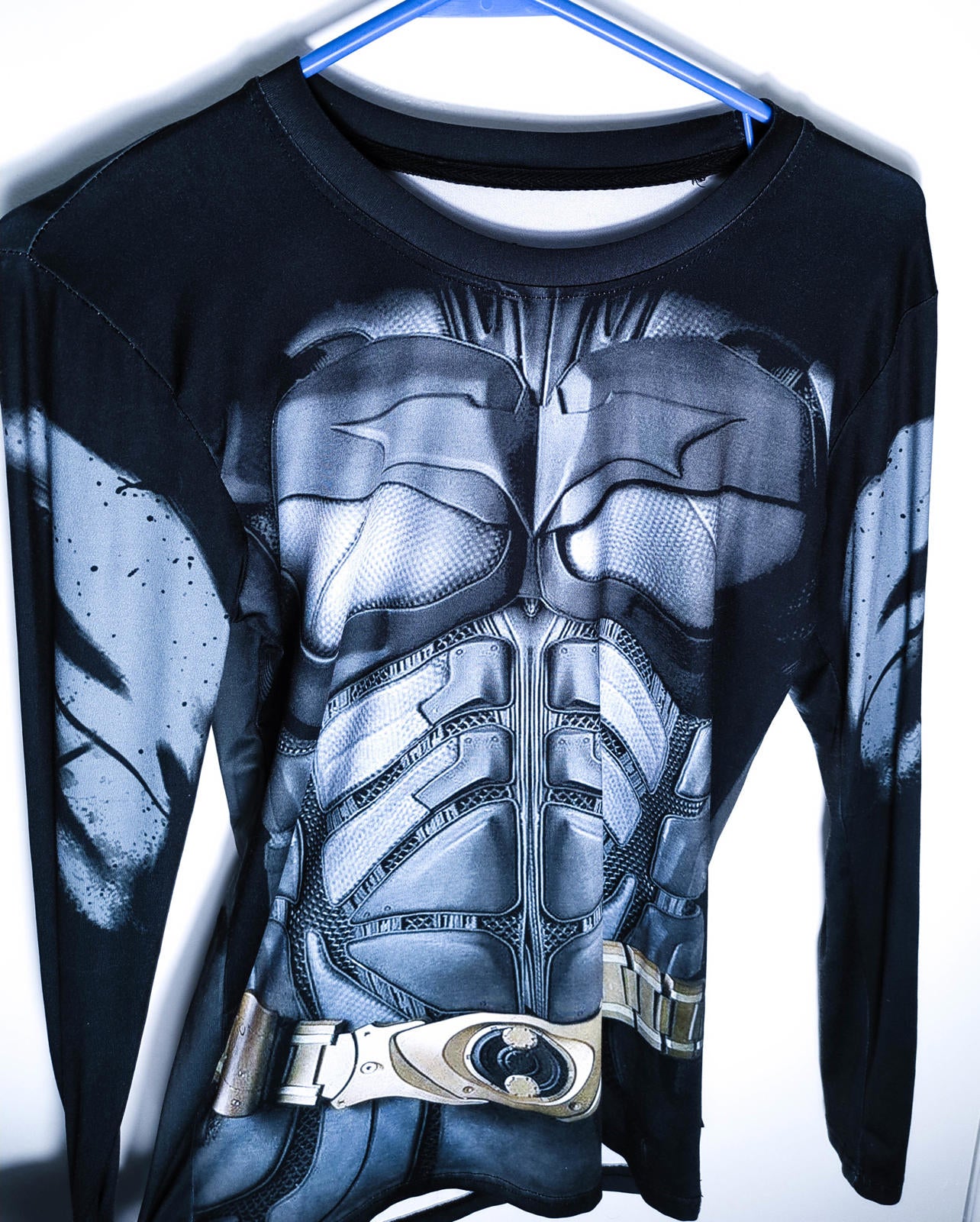 Batman Themed Long Sleeve Graphic T-Shirt