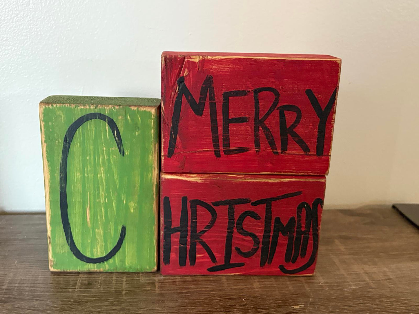 Savvy Creations Merry Christmas Wooden Blocks Décor