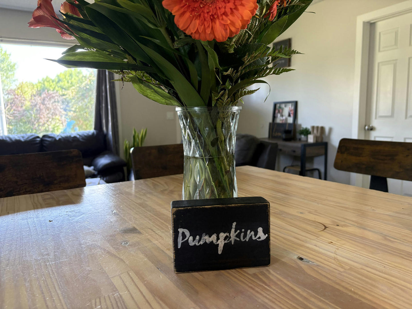Handmade Decorative 'Pumpkins' Sign