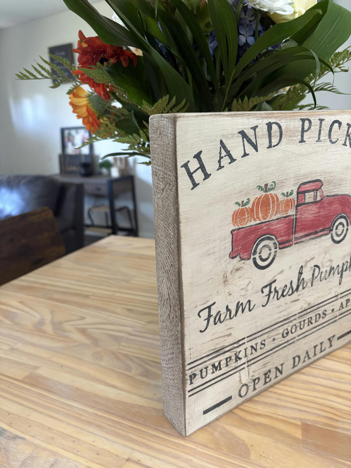 Hand Picked Farm Fresh Pumpkins Decorative Sign