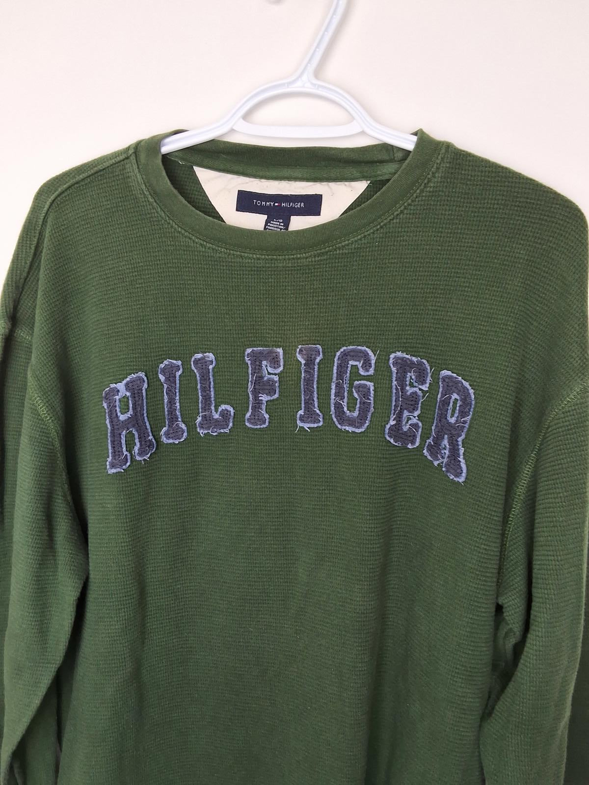 Men's L Tommy Hilfiger Thermal long sleeve knit Dark Green