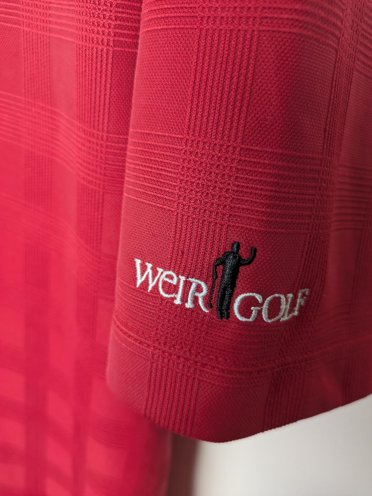 Weir Golf Men's Red Polo Shirt - Cool Effect for Everyday Champions