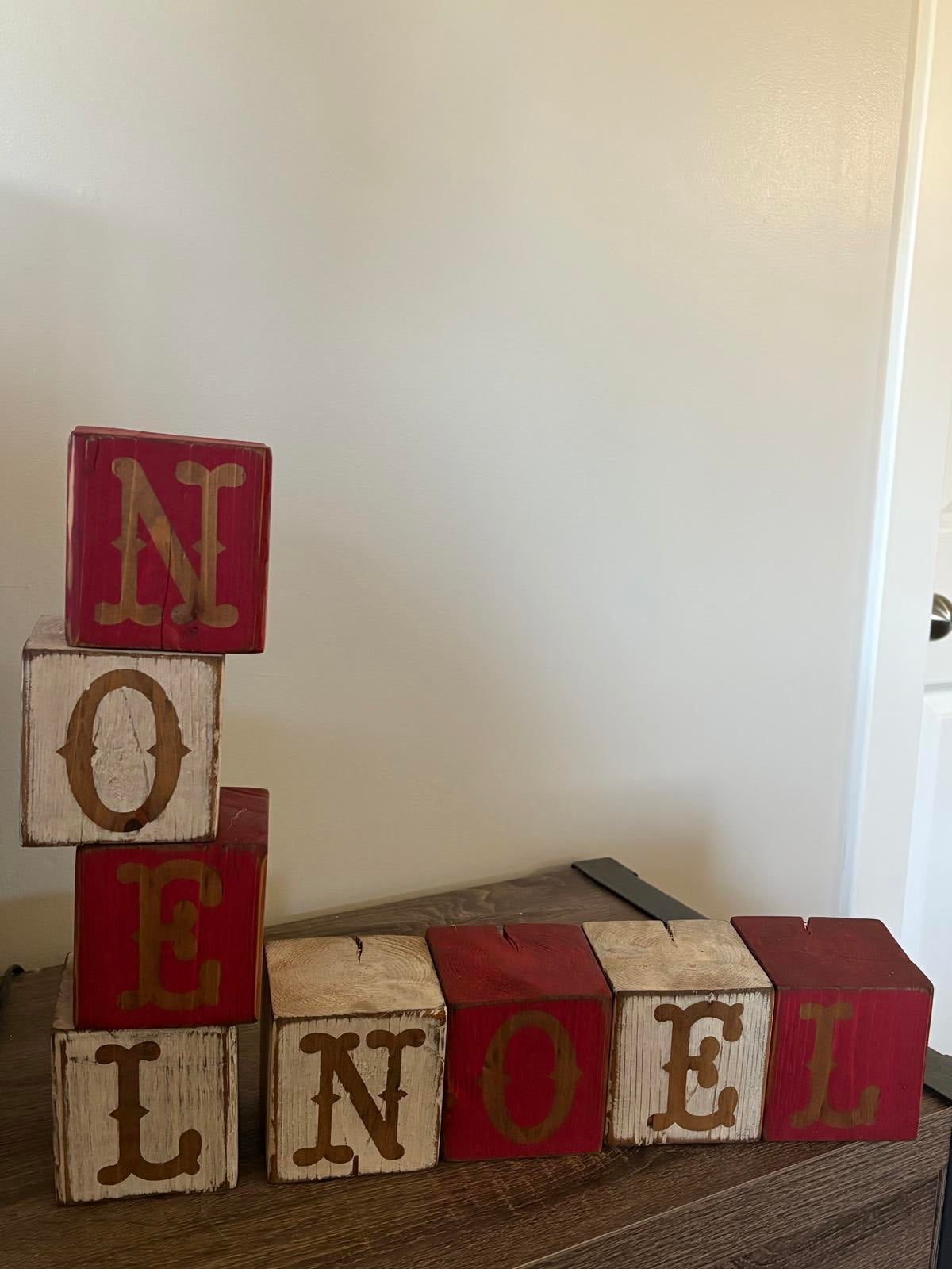 Savvy Creations NOEL Wooden Holiday Blocks Set