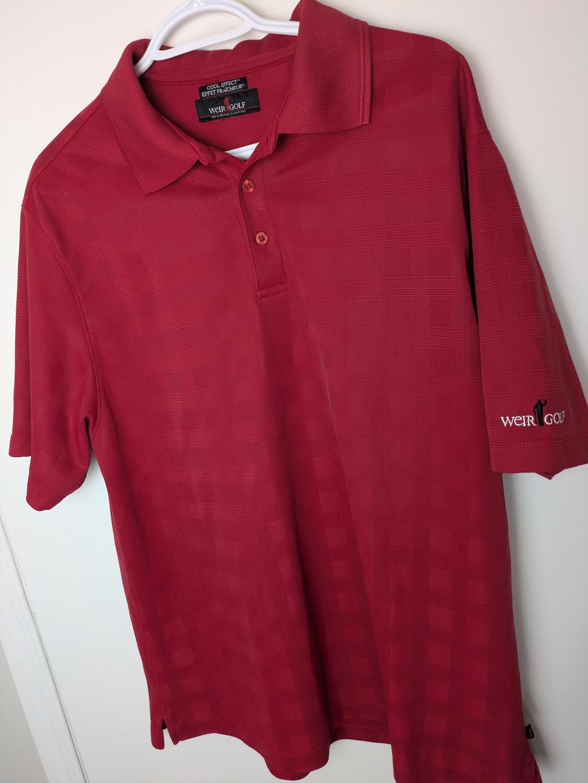 Weir Golf Men's Red Polo Shirt - Cool Effect for Everyday Champions