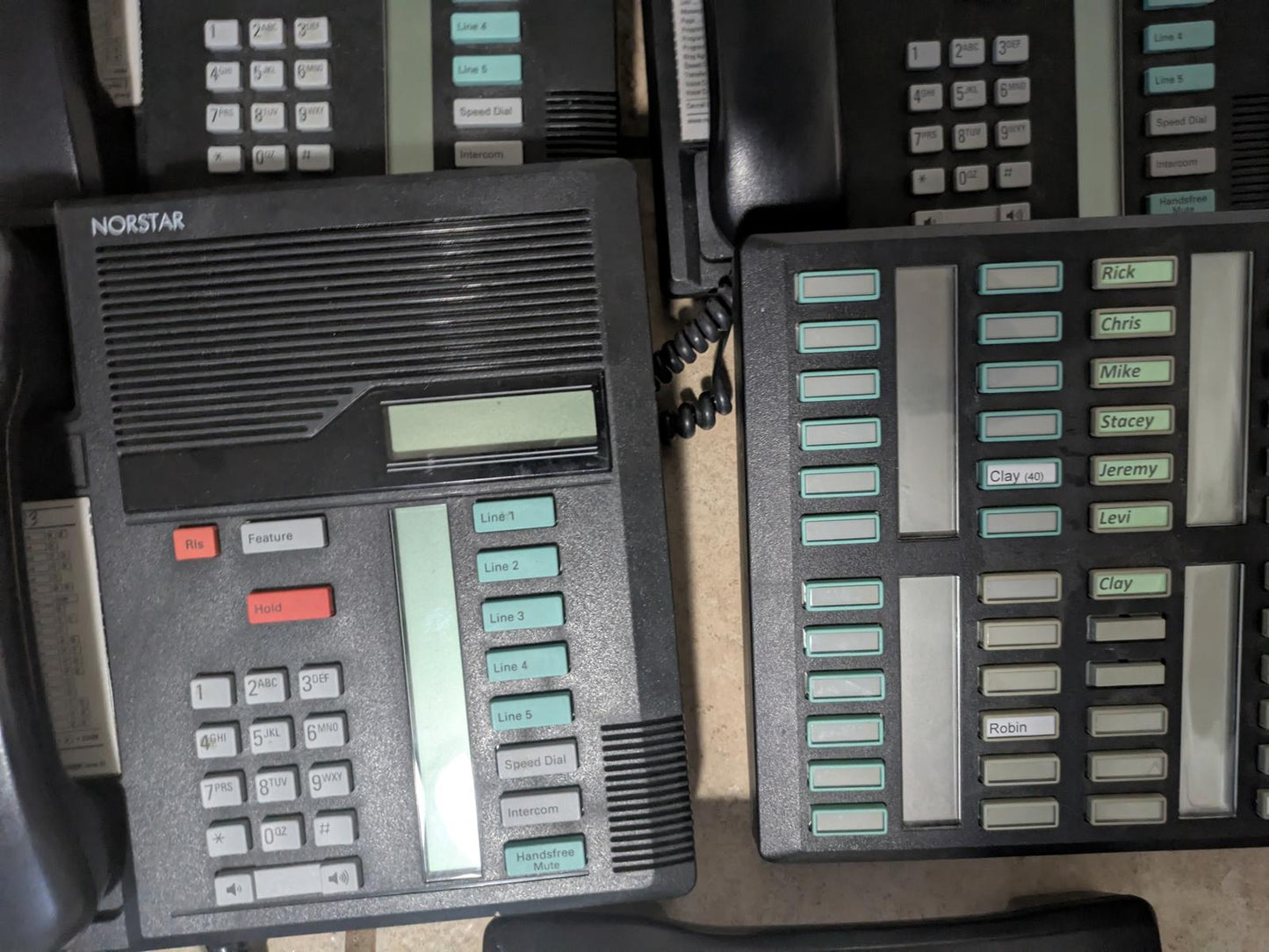 Lot of 5 Nortel Norstar Office Phones – Models T7208, M7208, NT8841 – Untested