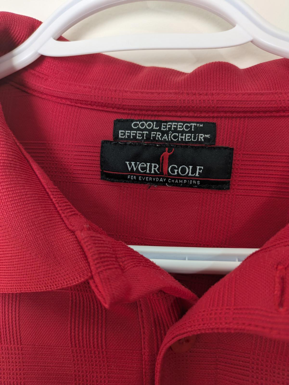 Weir Golf Men's Red Polo Shirt - Cool Effect for Everyday Champions