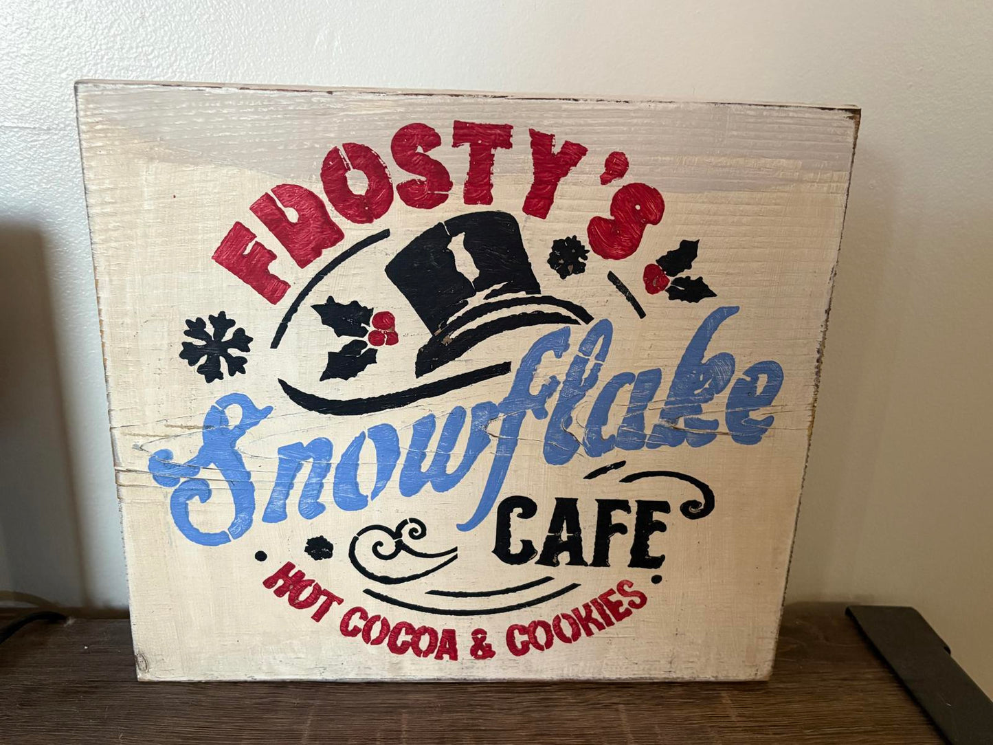 Savvy Creations Frosty's Snowflake Cafe Wall Sign