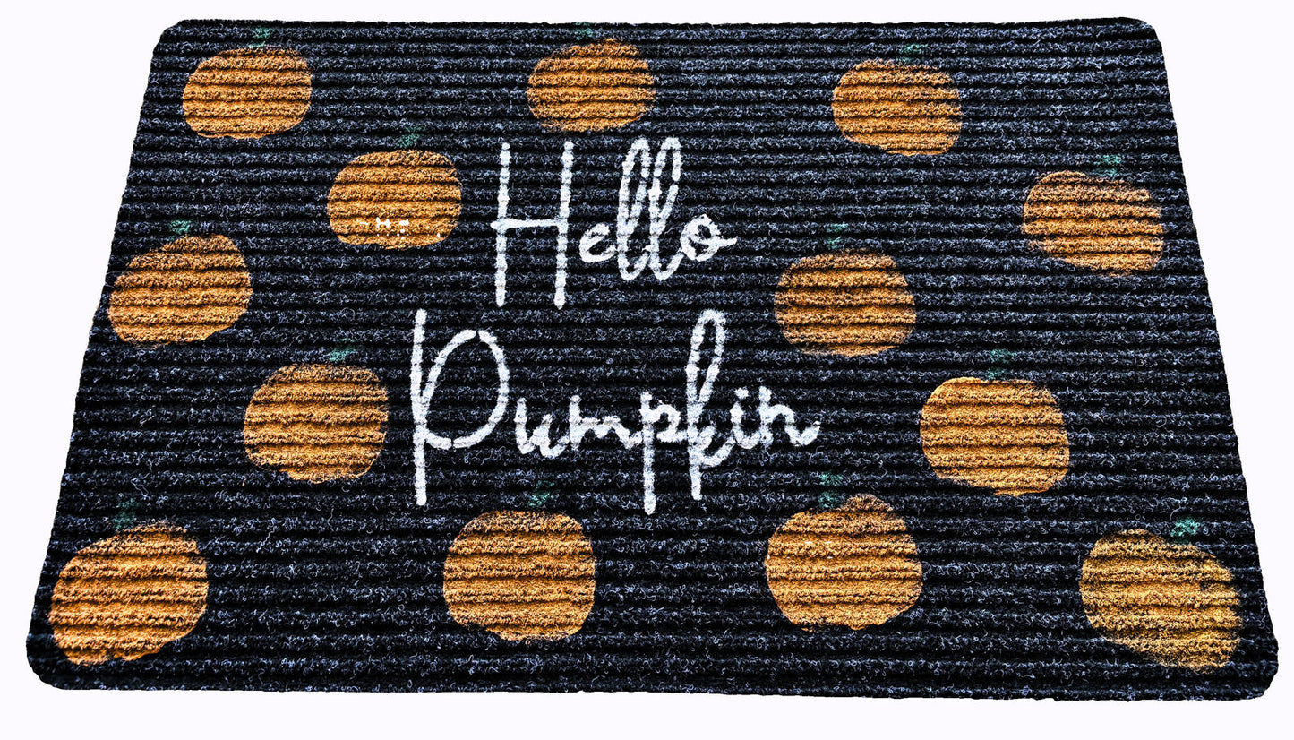 Handmade 'Hello Pumpkin' Seasonal Doormat