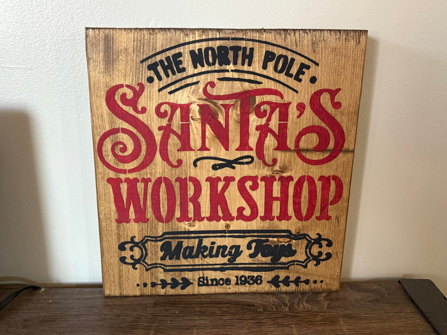Savvy Creations Santa's Workshop Christmas Sign