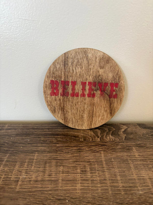 Savvy Creations Believe Wooden Plaque