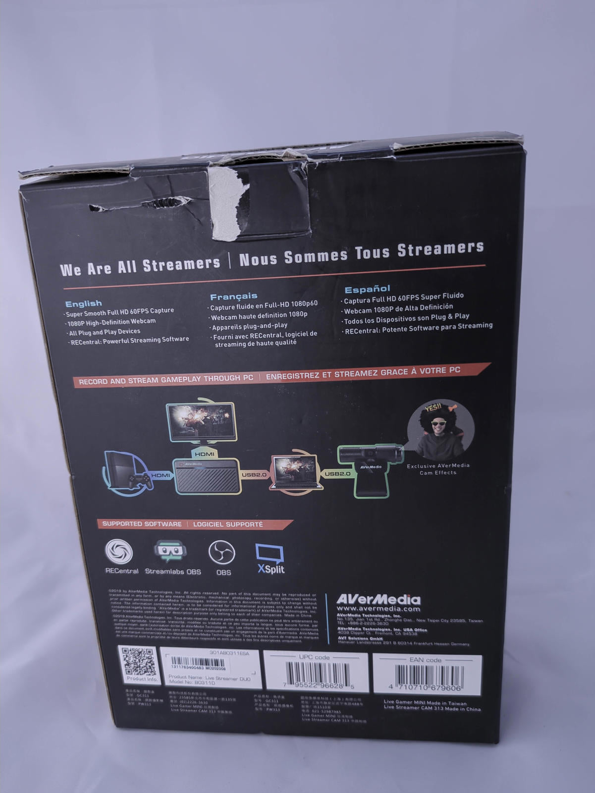 AVerMedia Live Streamer Duo Webcam and Video Capture Device - Open Box