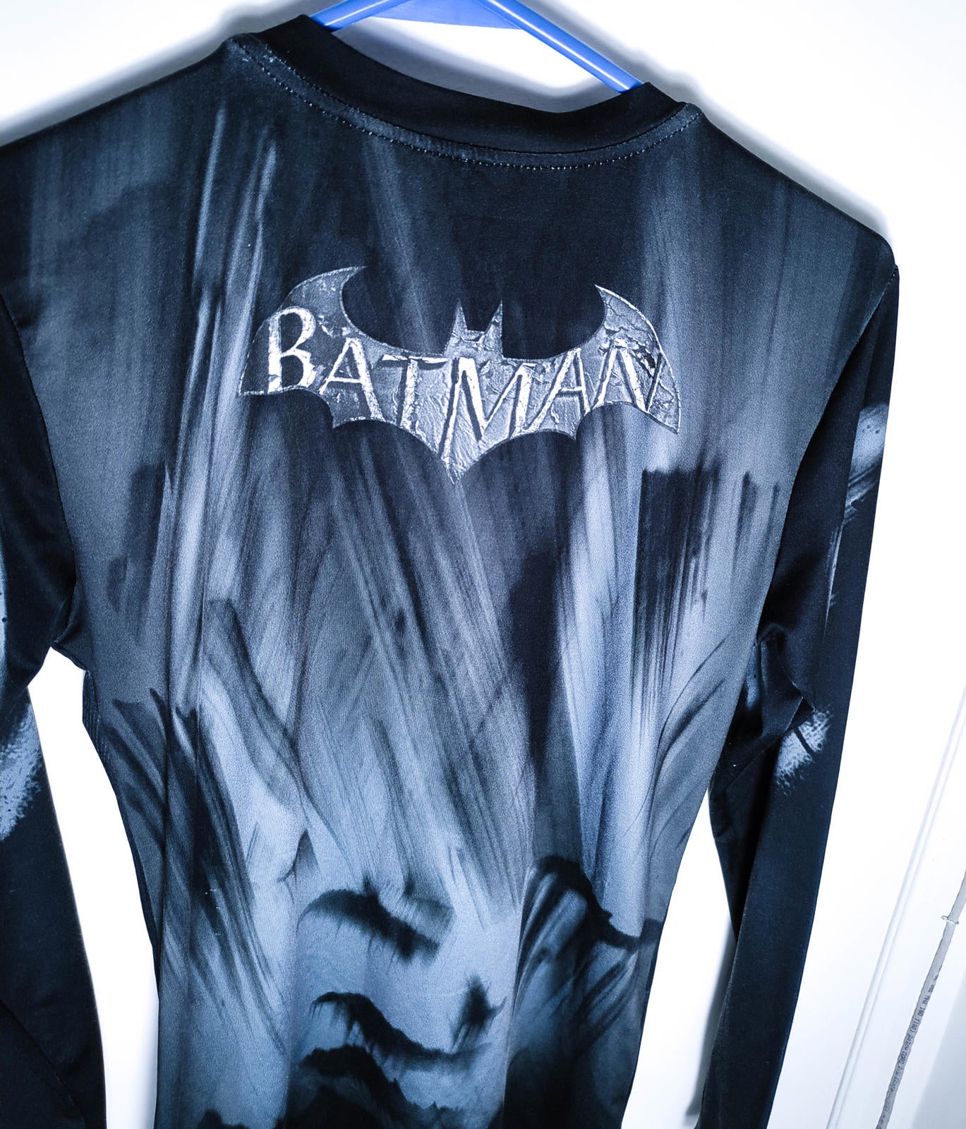 Batman Themed Long Sleeve Graphic T-Shirt