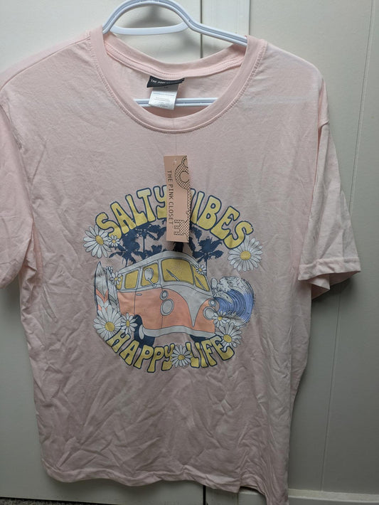 Women's L The Pink Closet Graphic Tee Pink