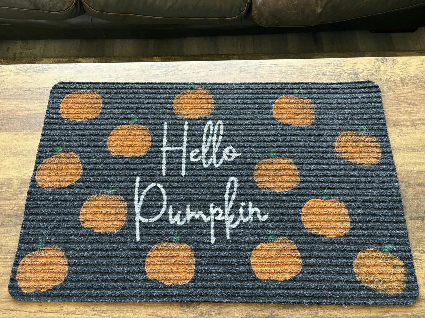 Handmade 'Hello Pumpkin' Seasonal Doormat