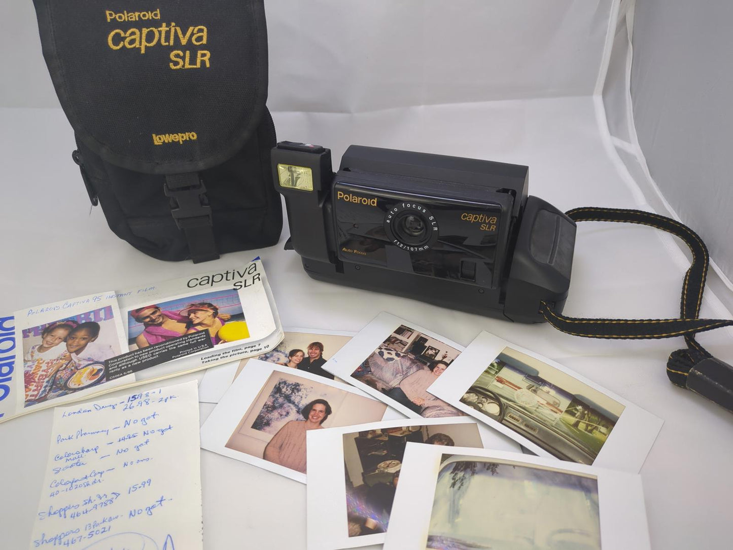 Polaroid Captiva SLR Instant Film Camera with Original Case and Manual