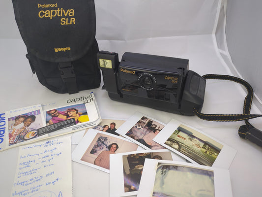 Polaroid Captiva SLR Instant Film Camera with Original Case and Manual
