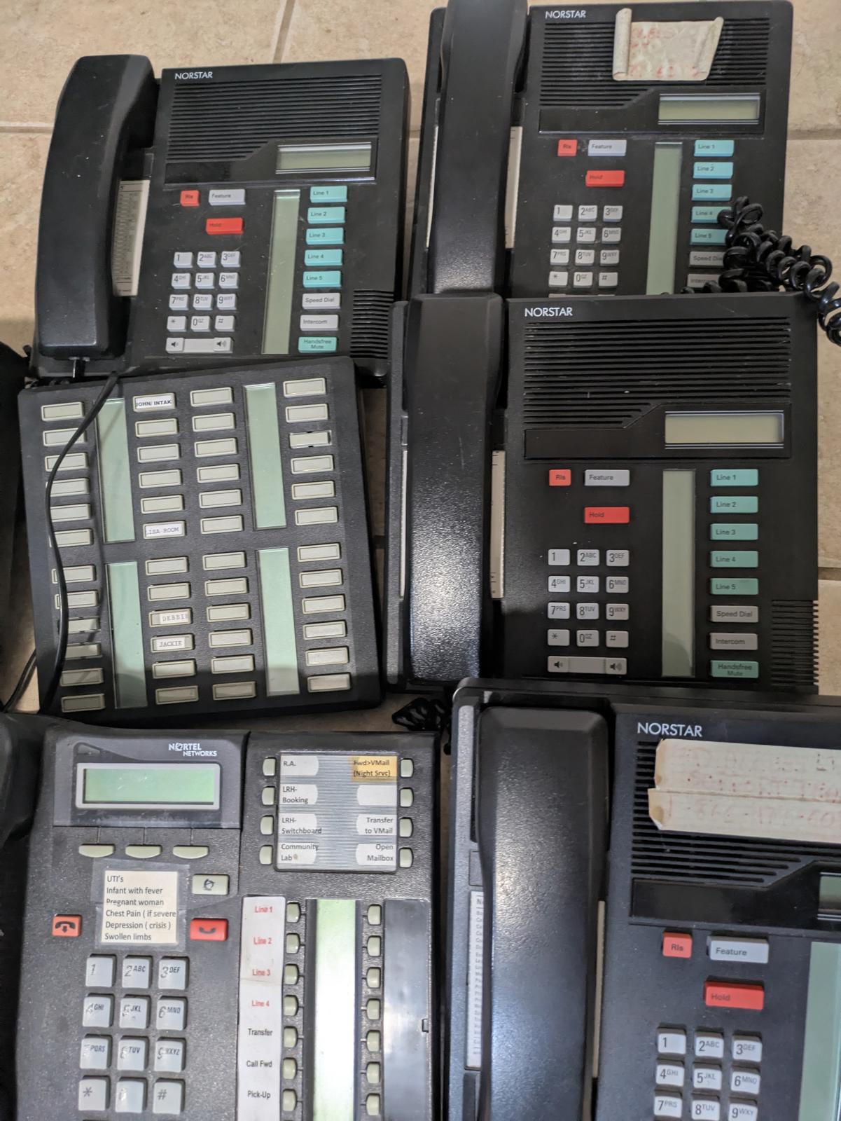 Lot of 8 Nortel Norstar Office Phones – Models T7316E, M7208, M7310 – As-Is