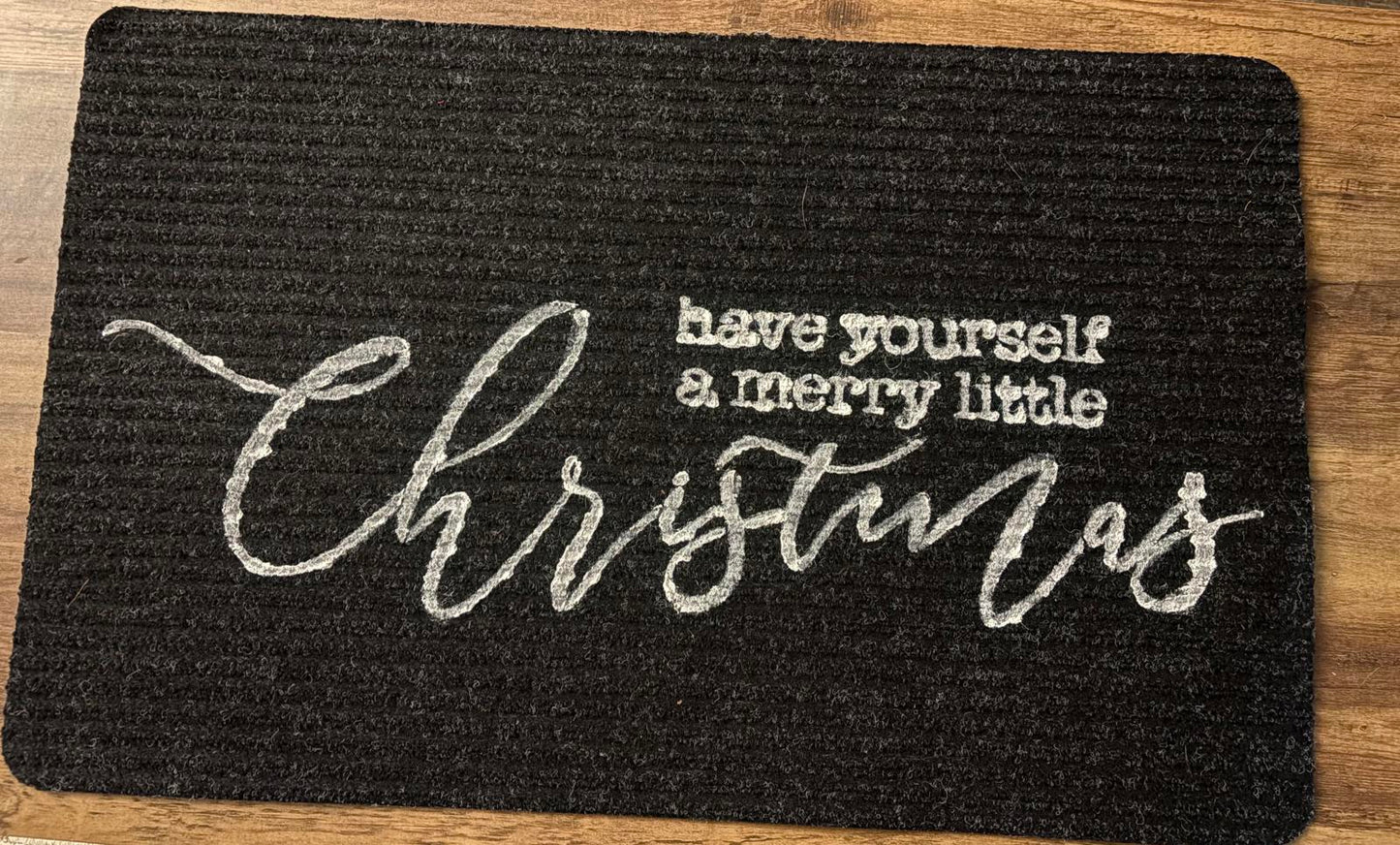 Christmas Themed Doormat with 'Have Yourself a Merry Little Christmas' Text