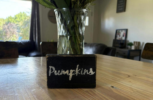 Handmade Decorative 'Pumpkins' Sign