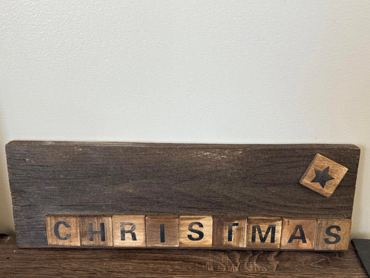 Rustic Wooden Christmas Decorative Sign