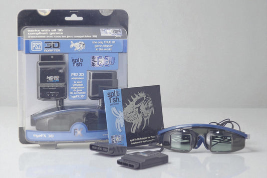 PS2 SplitFish eyeFX 3D Glasses & Adapter - NEW / SEALED -