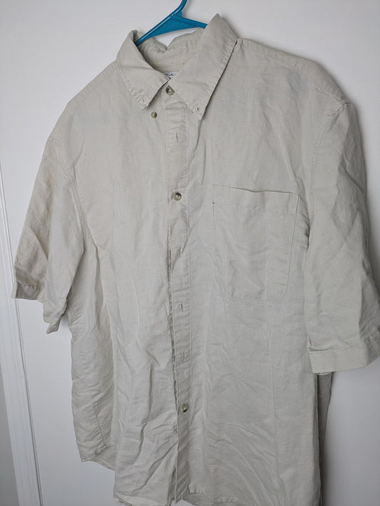 Columbia Men's Button-Up Shirt Large Beige