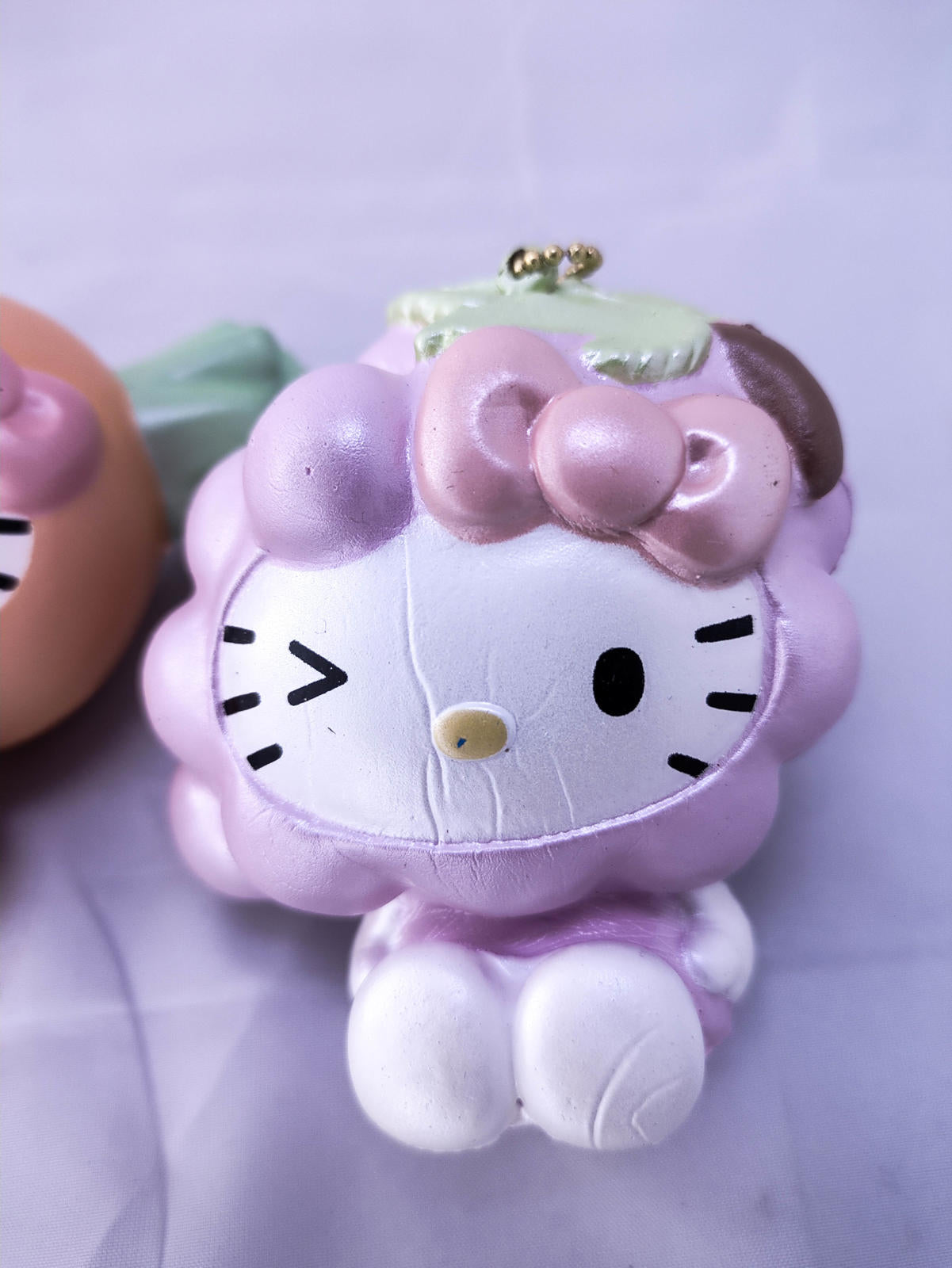 Set of 3 Hello Kitty Fruit-Themed Squishy Keychains