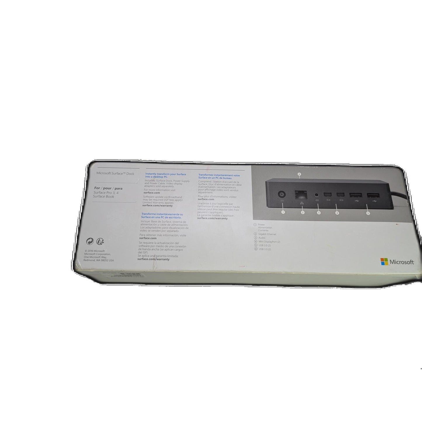 Microsoft Surface Dock - Compatible with Surface Pro 3, 4 and Surface Book