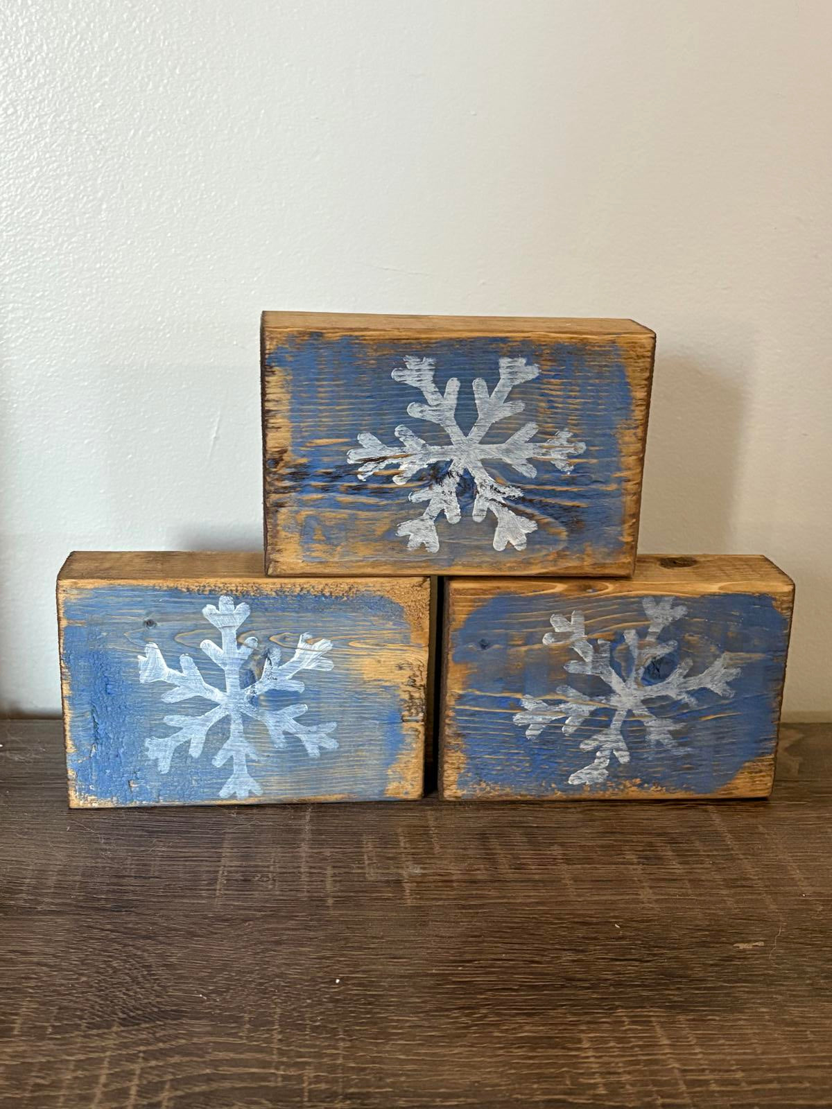 Savvy Creations Winter Snowflake Wooden Blocks Set