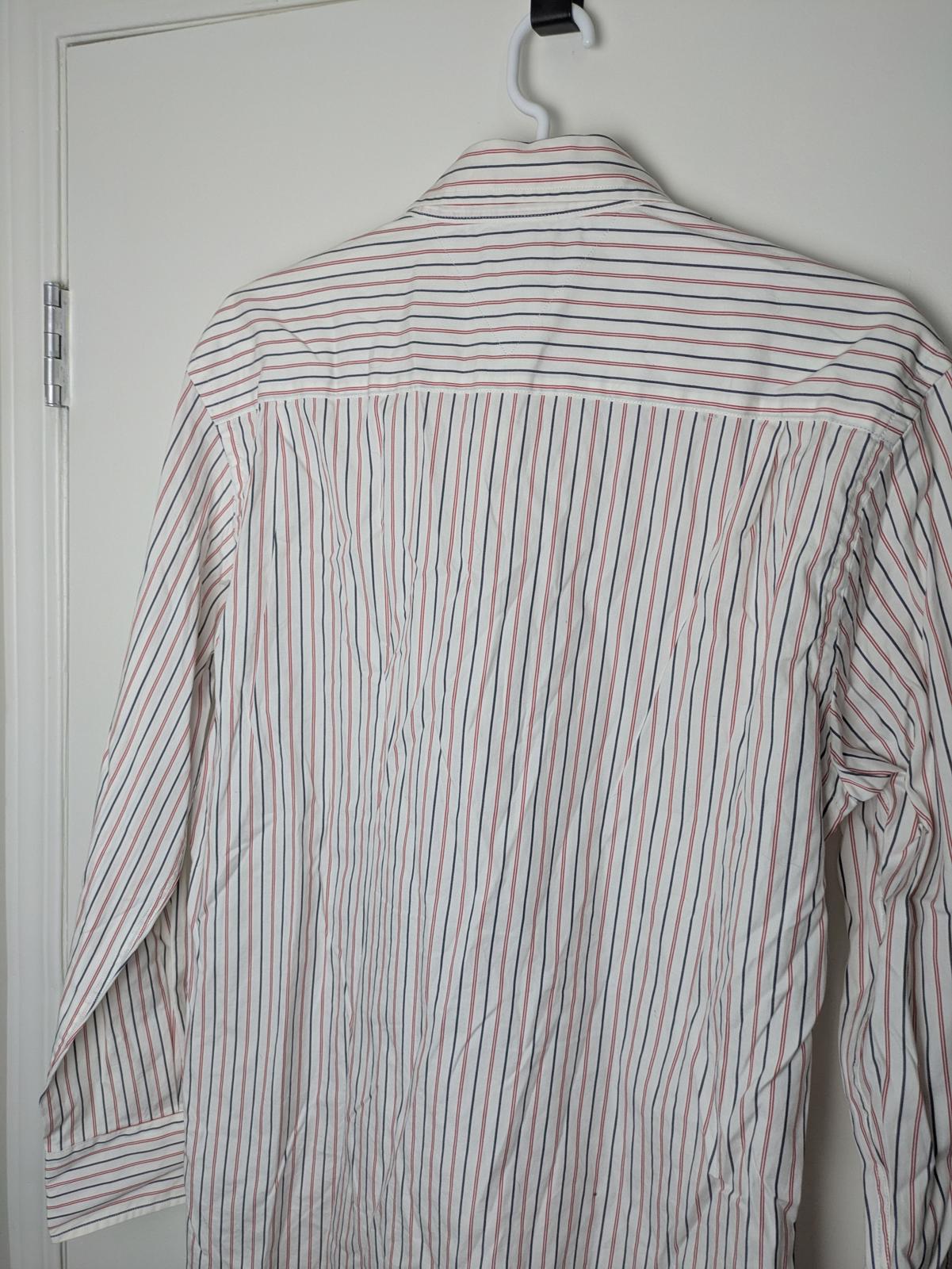 Tommy Hilfiger Men's Custom Fit Striped Dress Shirt L/G 16.5-17