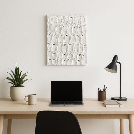 Unique Handcrafted Ghost Pattern Wall Art