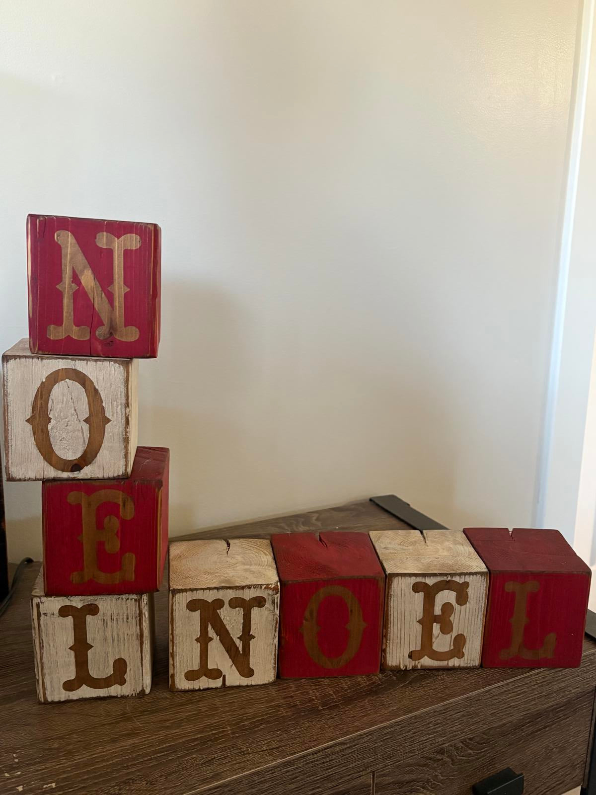 Savvy Creations NOEL Wooden Holiday Blocks Set