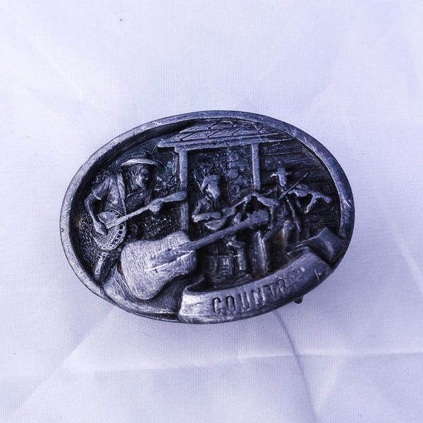 Vintage CJ Inc. 1981 Made in USA Country Music Belt Buckle