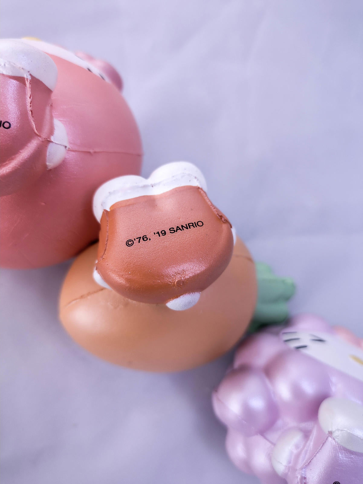 Set of 3 Hello Kitty Fruit-Themed Squishy Keychains