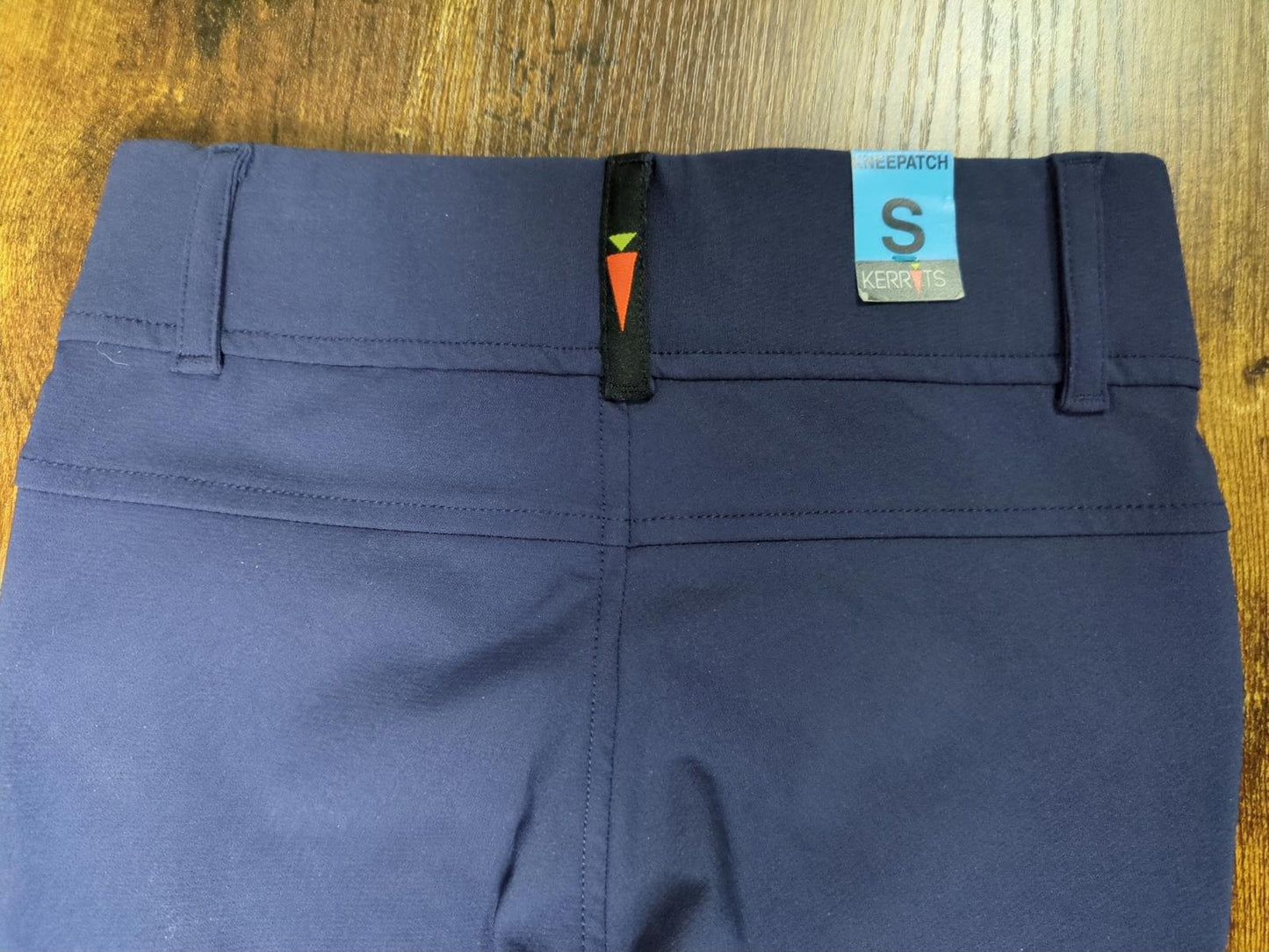 Kerrits Kids Cross Over Knee Patch Breech Riding Pants - Navy, Size S