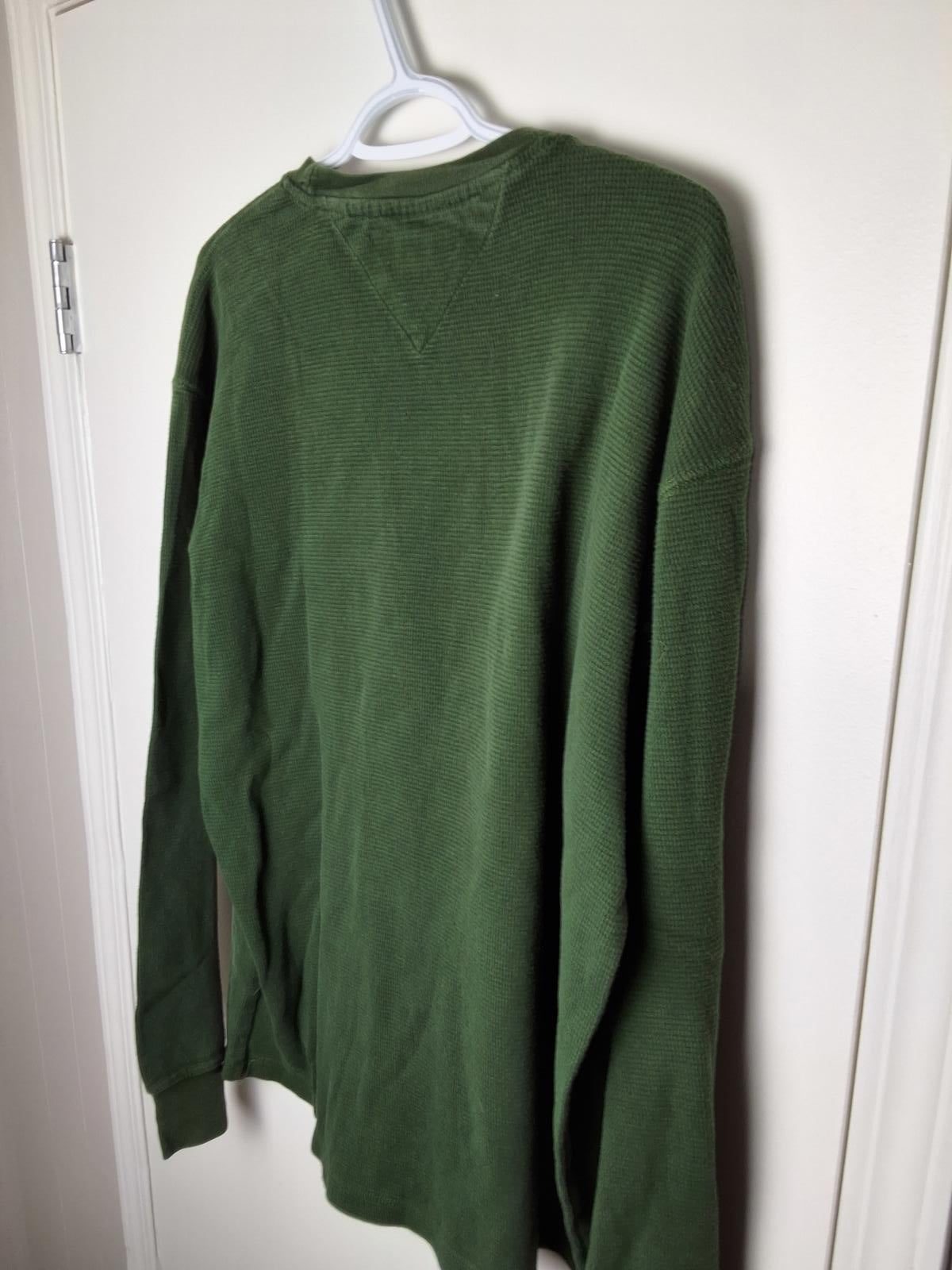 Men's L Tommy Hilfiger Thermal long sleeve knit Dark Green