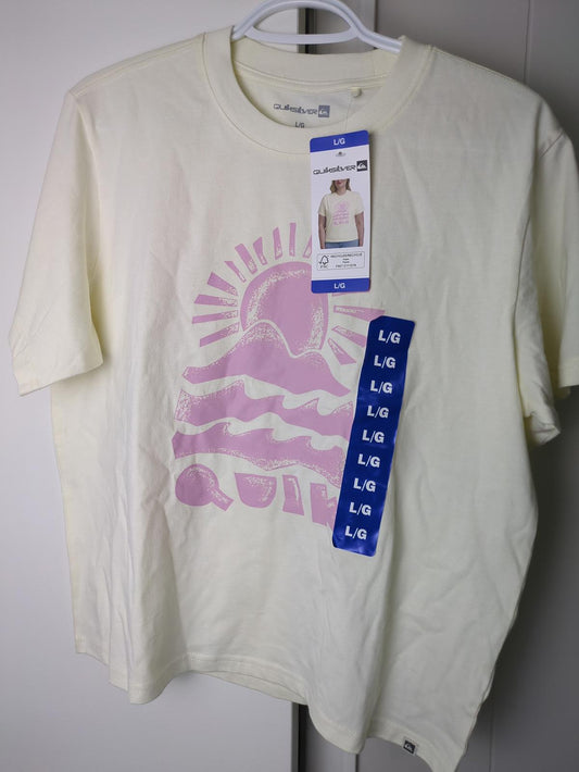 Quiksilver Women's Sunshine and Wave Graphic T-Shirt Large