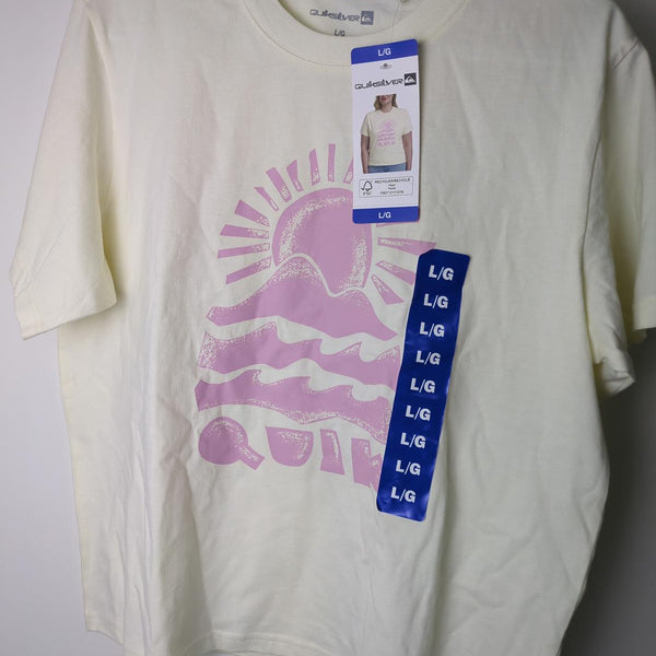 Quiksilver Women's Sunshine and Wave Graphic T-Shirt Large