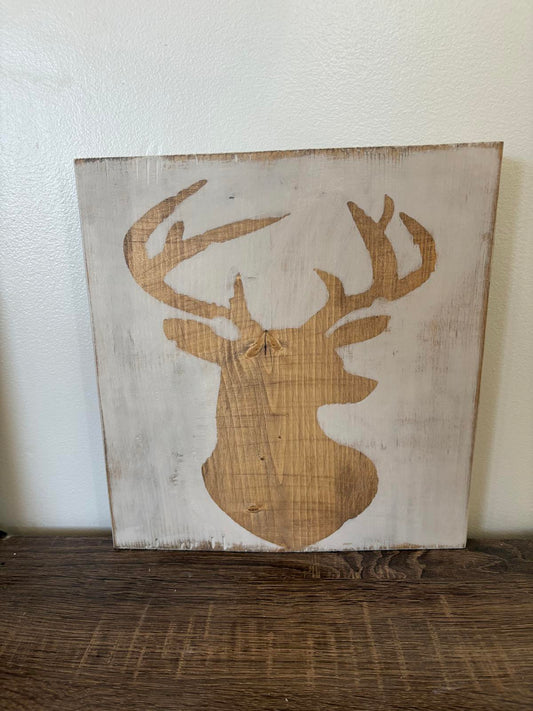 Savvy Creations Wooden Deer Head Wall Art Plaque