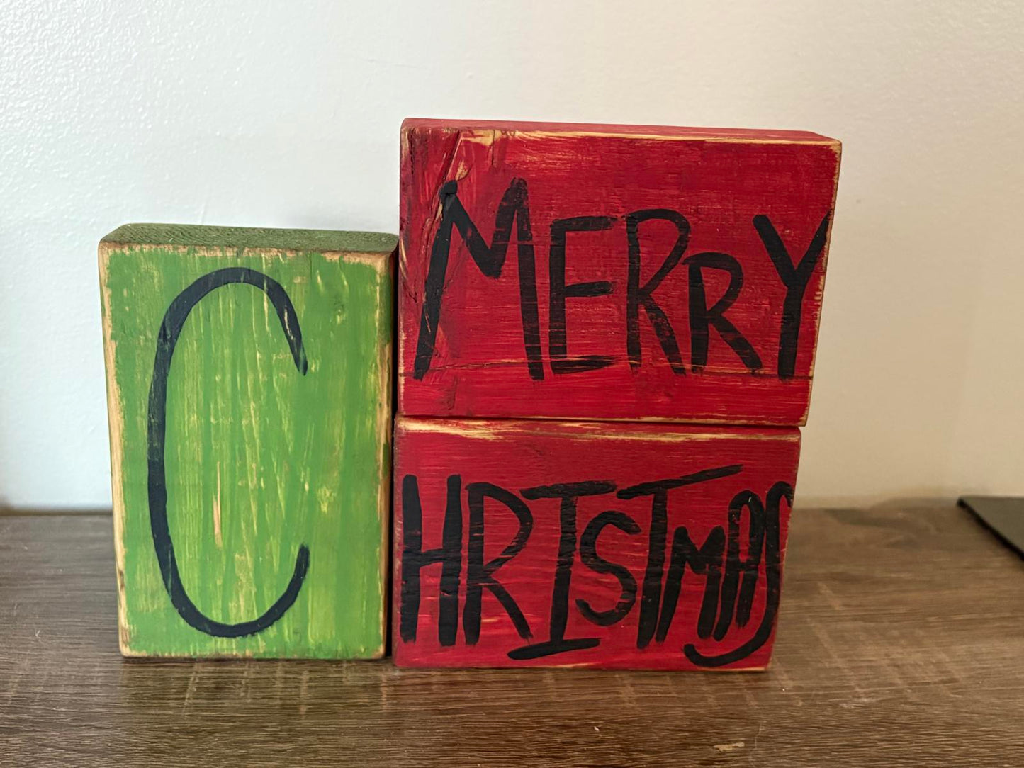 Savvy Creations Merry Christmas Wooden Blocks Décor