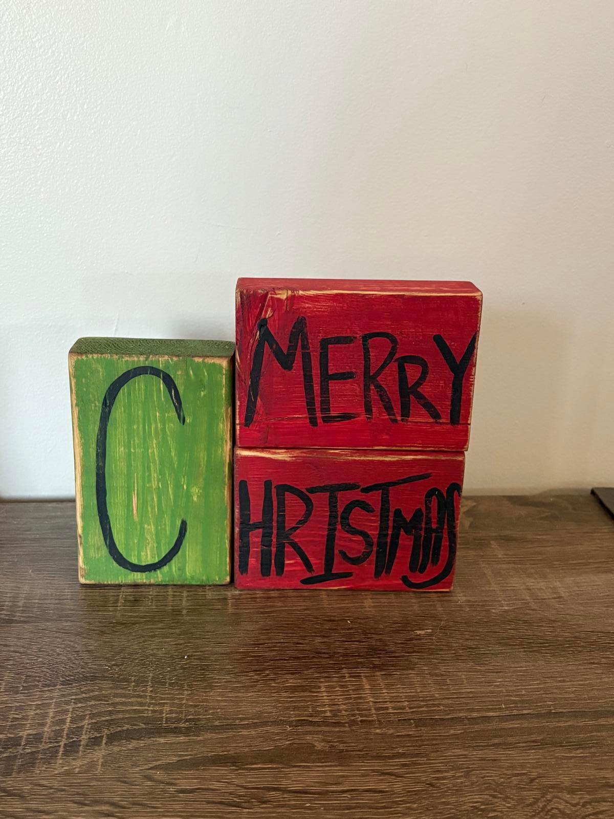 Savvy Creations Merry Christmas Wooden Blocks Décor