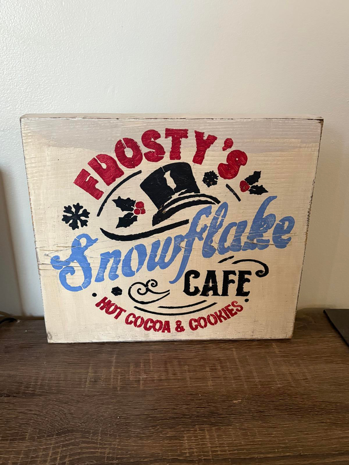 Savvy Creations Frosty's Snowflake Cafe Wall Sign