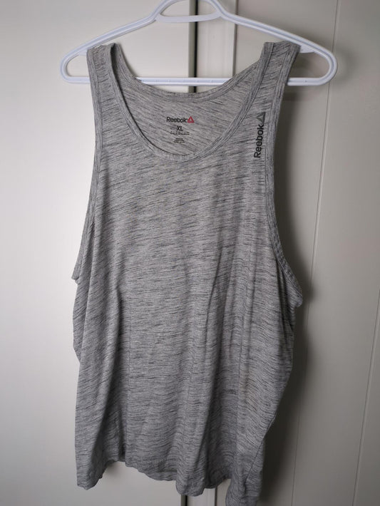 Reebok Men's Grey Activewear Tank Top - XL