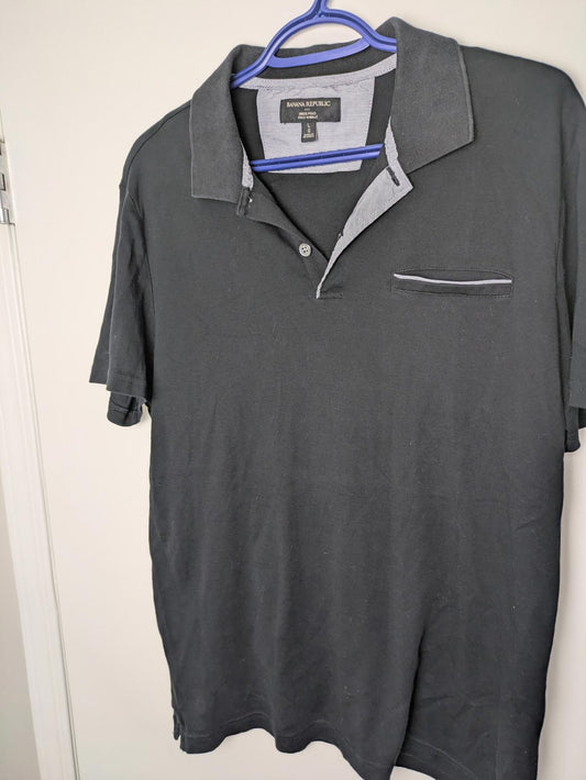 Banana Republic Men's Black Polo Shirt