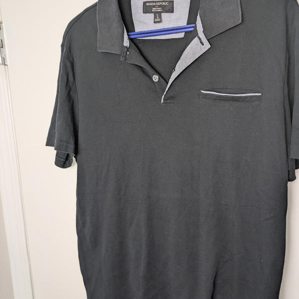 Banana Republic Men's Black Polo Shirt