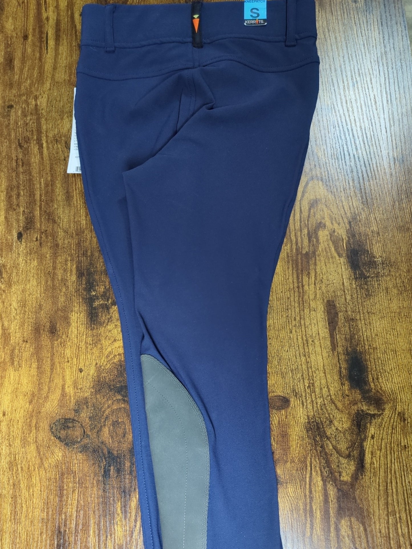 Kerrits Cross Over Knee Patch Breech – Kids Size Small – Navy Blue