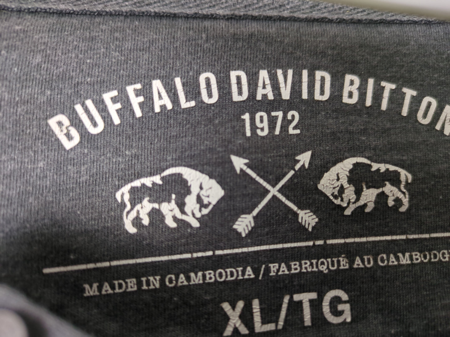 Men's Buffalo David Bitton XL Grey Thermal Shirt