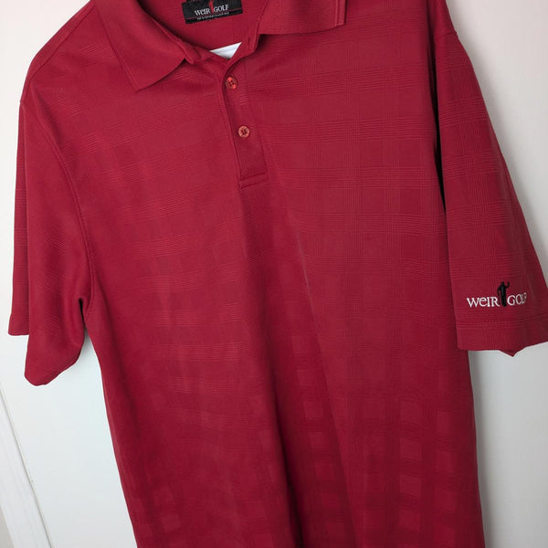 Weir Golf Men's Red Polo Shirt - Cool Effect for Everyday Champions
