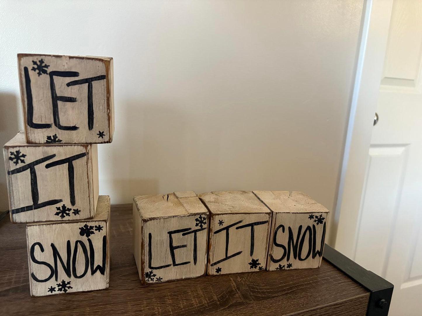 Savvy Creations Wooden 'Let It Snow' Decorative Blocks