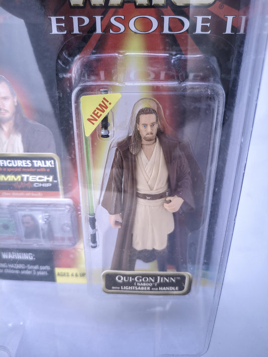 Star Wars Episode I Qui-Gon Jinn Action Figure with Lightsaber and CommTech Chip